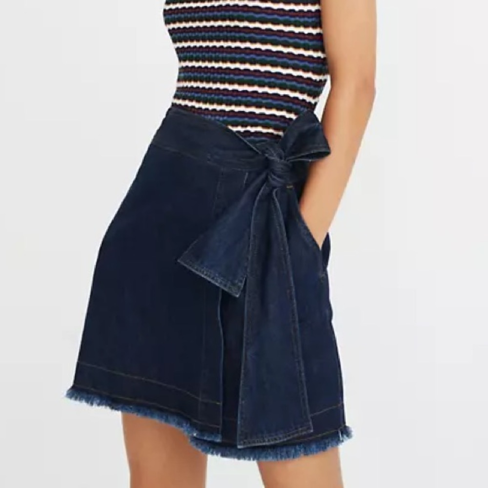 madewell x karen walker denim wrap skirt Plus